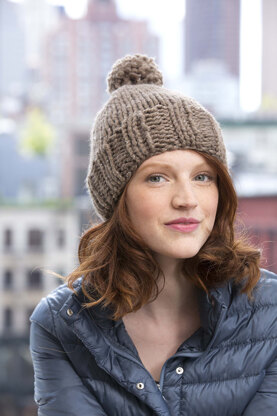 Lorimer St. Beanie in Lion Brand Wool-Ease Thick & Quick - L20632