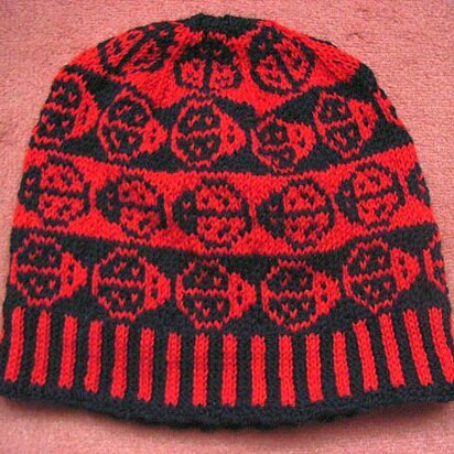 Ladybug beanie - knitting pattern