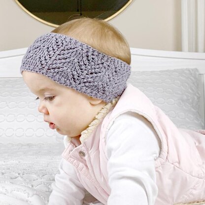 Knit Headband Pattern | Lace Baby Girls