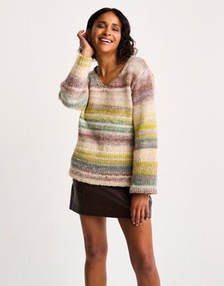 Set-In Stone Sweater Knitting Pattern in Sirdar Jewelspun With Wool Chunky - Downloadable PDF