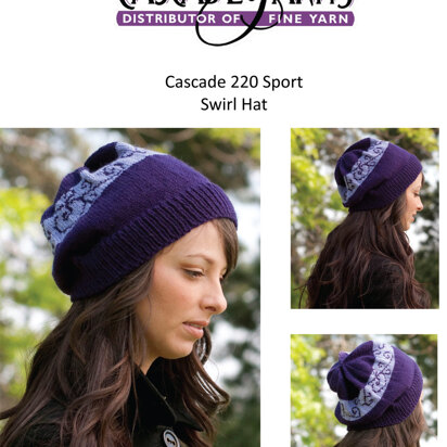 Swirl Hat in Cascade 220 Sport - DK224