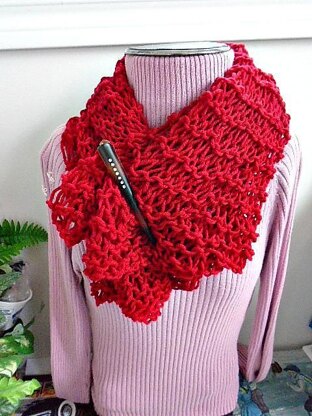 YT Red Beginner Shawl