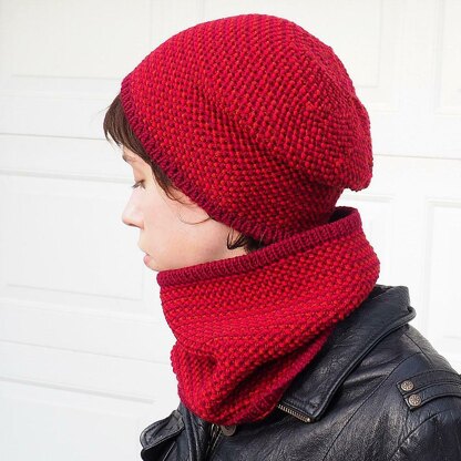 Simple Mix Beanie and Cowl