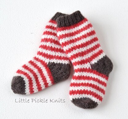 Simple Stripy Baby Socks