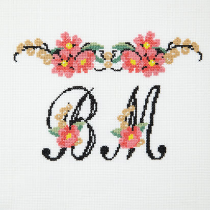 Floral Initials in DMC - PAT0116 - Downloadable PDF