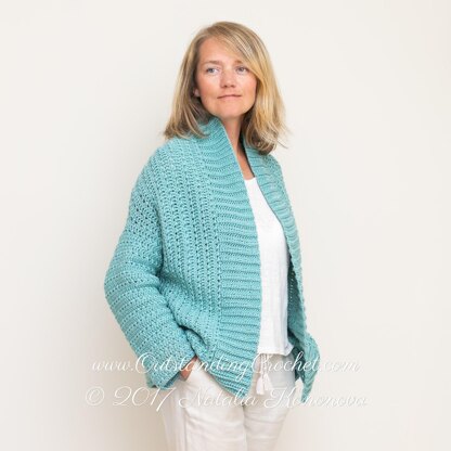 Aquatic Open Front Cardigan