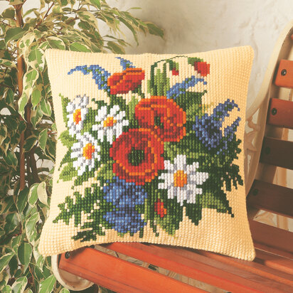 Vervaco Spring Has Sprung Cushion Front Chunky Cross Stitch Kit - 40cm x 40cm