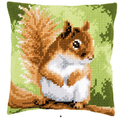 Vervaco Red Squirrel Cross Stitch Cushion Kit