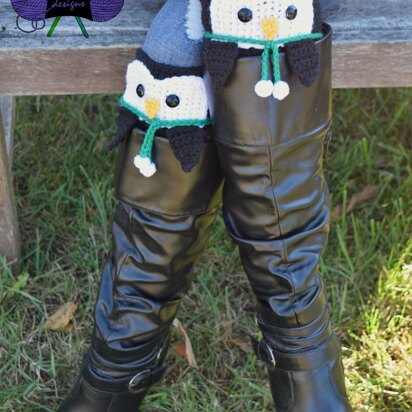 Peeping Penguin Boot Cuffs