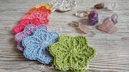 Sakura Face Scrubbies Crochet pattern by K.A.M.E. Crochet