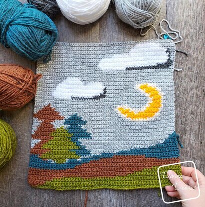 Moonlight Trees Wall Hanging