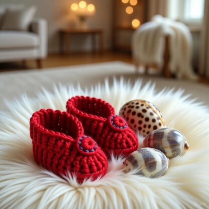 Baby Shoes Crochet Pattern PDF – Newborn Booties 0–3 Months + Video Tutorial