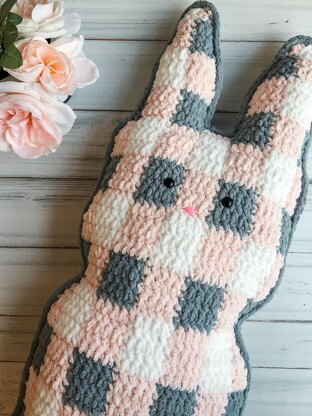 Gingham Plaid Bunny Cuddler