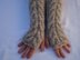 Fingerless Gloves.Mitts.Wool Cable Wristers.