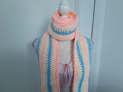Crochet Pastel Princess Scarf Pattern/Tutorial
