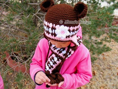 Crochet Hat with Bear Ears