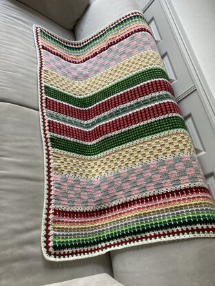 Strawberries and Cream blanket from my own stash