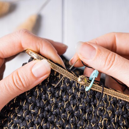 Crochet clutch "Starry night"