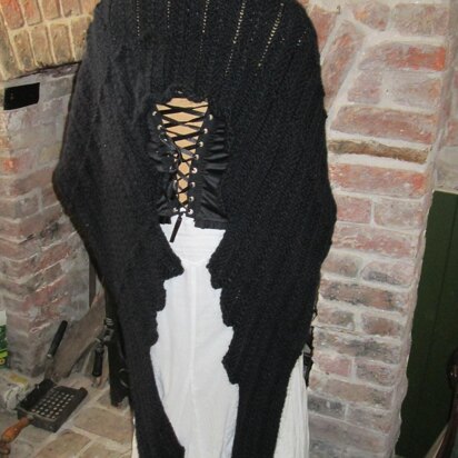 Gothic angel wings shawl