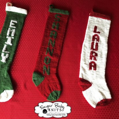 Monogrammed Knit Christmas Stocking