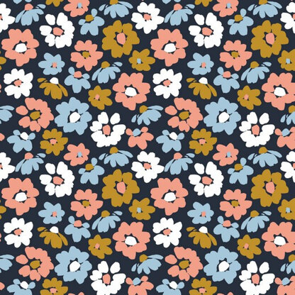 Big Flowers (Navy)