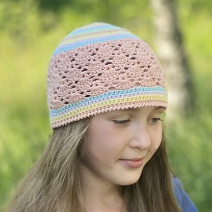 The Angelina striped beanie