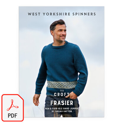 Frasier Men’s Fair Isle Band Jumper By Sarah Hatton in West Yorkshire Spinners - WYS1000272 - Downloadable PDF