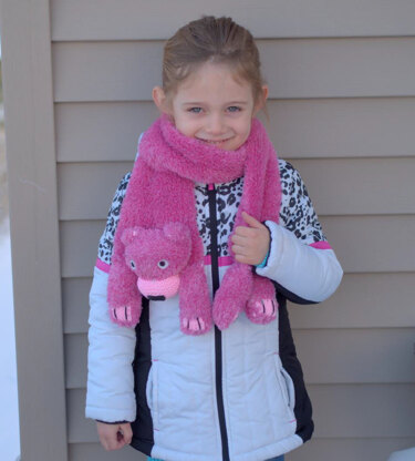 Teddy Bear Scarf in Plymouth Yarn Yarnimals Owl - f707 - Downloadable PDF