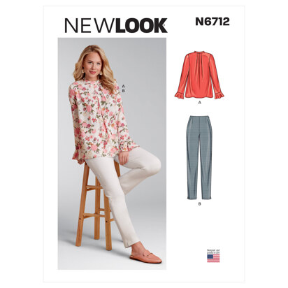 New Look Sewing Pattern N6712 Misses' Top and Pants - Paper Pattern, Size A (6-8-10-12-14-16-18)