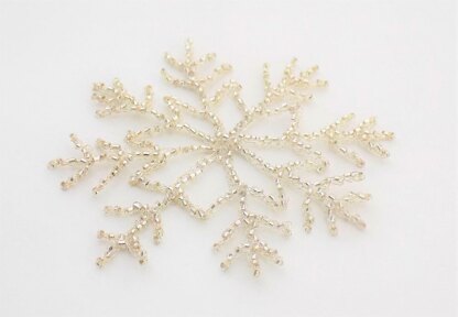 Wire Crocheted Sparkling Snowflake with Beads