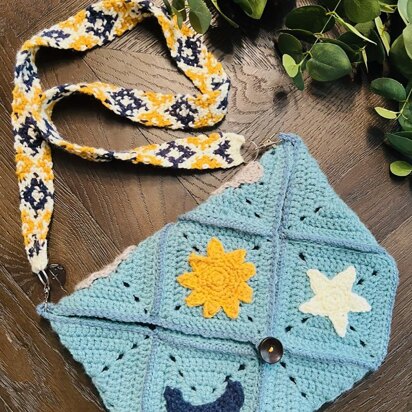 Starlit Crochet Sling Bag