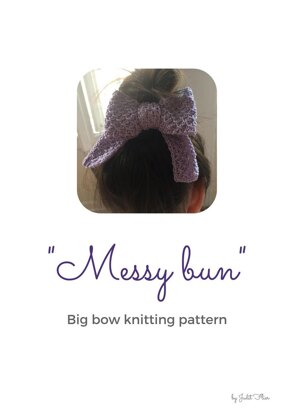 Big hair bow knitting pattern