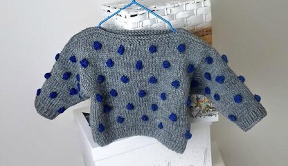 Double Colour Bobbles Baby Sweater
