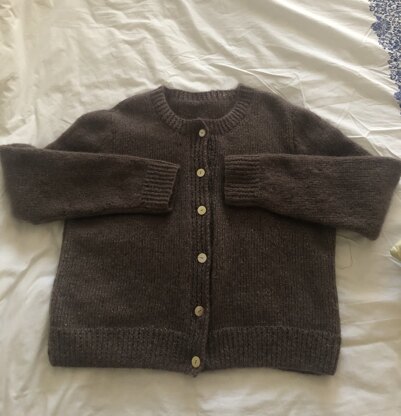 Cardigan knitted in Rowan Patina