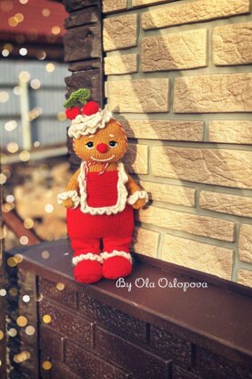 Gingerbread Man Knitting Pattern