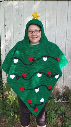 Ugly sweater poncho sale