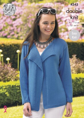 Cardigans in King Cole Bamboo Cotton DK - 4343 - Downloadable PDF