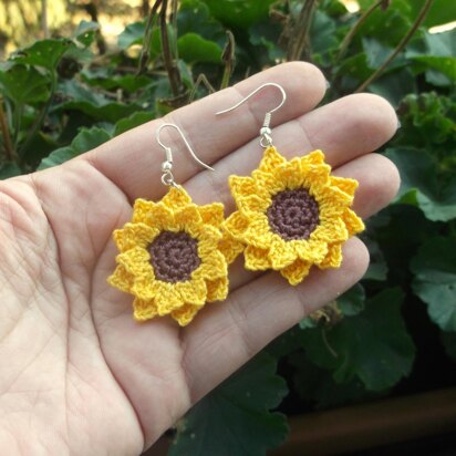 Sunflower earrings