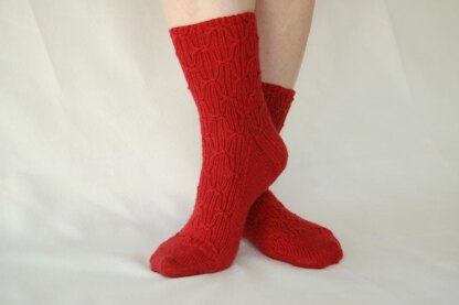 Cable Lattice Socks