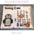 Penguin Milestone Bobble Stitch Blanket US Pattern by Melu Crochet