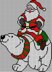 Christmas Santa On Polar Bear Jumper