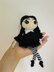 Mini doll Wednesday Addams, amigurumi doll Wednesday