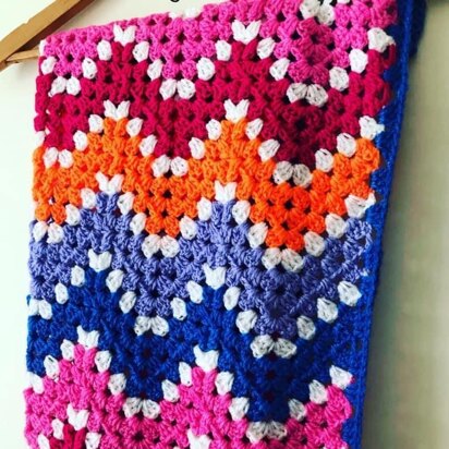 Granny Chevron Crochet Blanket