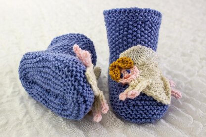 Baby Christmas Angel Booties