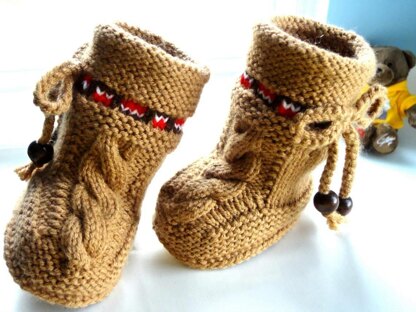 Baby Uggs Baby Booties Hans Pattern by Elena Mitchell