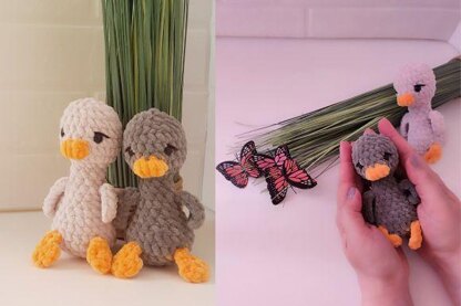 Crochet Pattern Goose Keychain, Duck Amigurumi