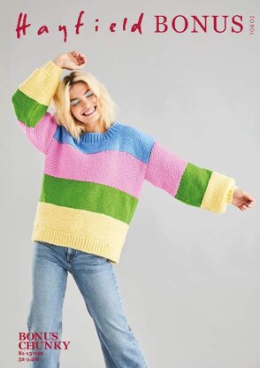 Sweater in Hayfield Bonus Chunky - 10602 - Downloadable PDF
