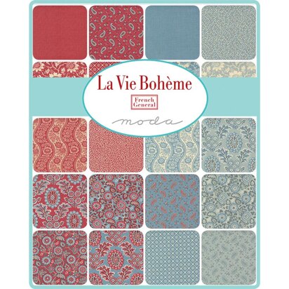2,5"-Packung mit Mini-Stoffstücken „La Vie Boheme“ von Moda Fabrics – 13900MC