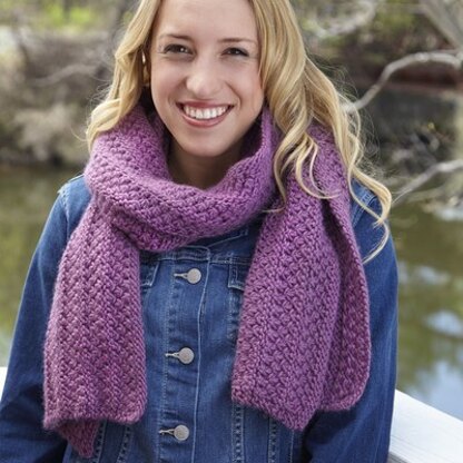 656 Foreground Scarf - Knitting Pattern for Kids and Adults in Valley Yarns Berkshire