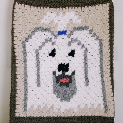 C2C Havanese / Maltese Dog Blanket Square